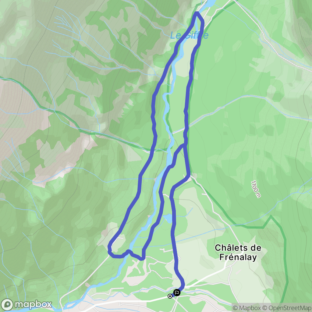 Sixt-Fer-à-Cheval : carte du parcours de randonnée - France