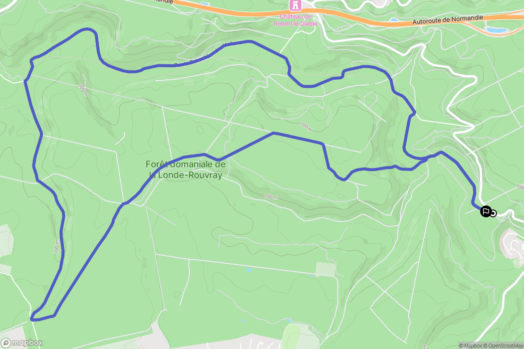 Orival : carte du parcours de randonnée - France