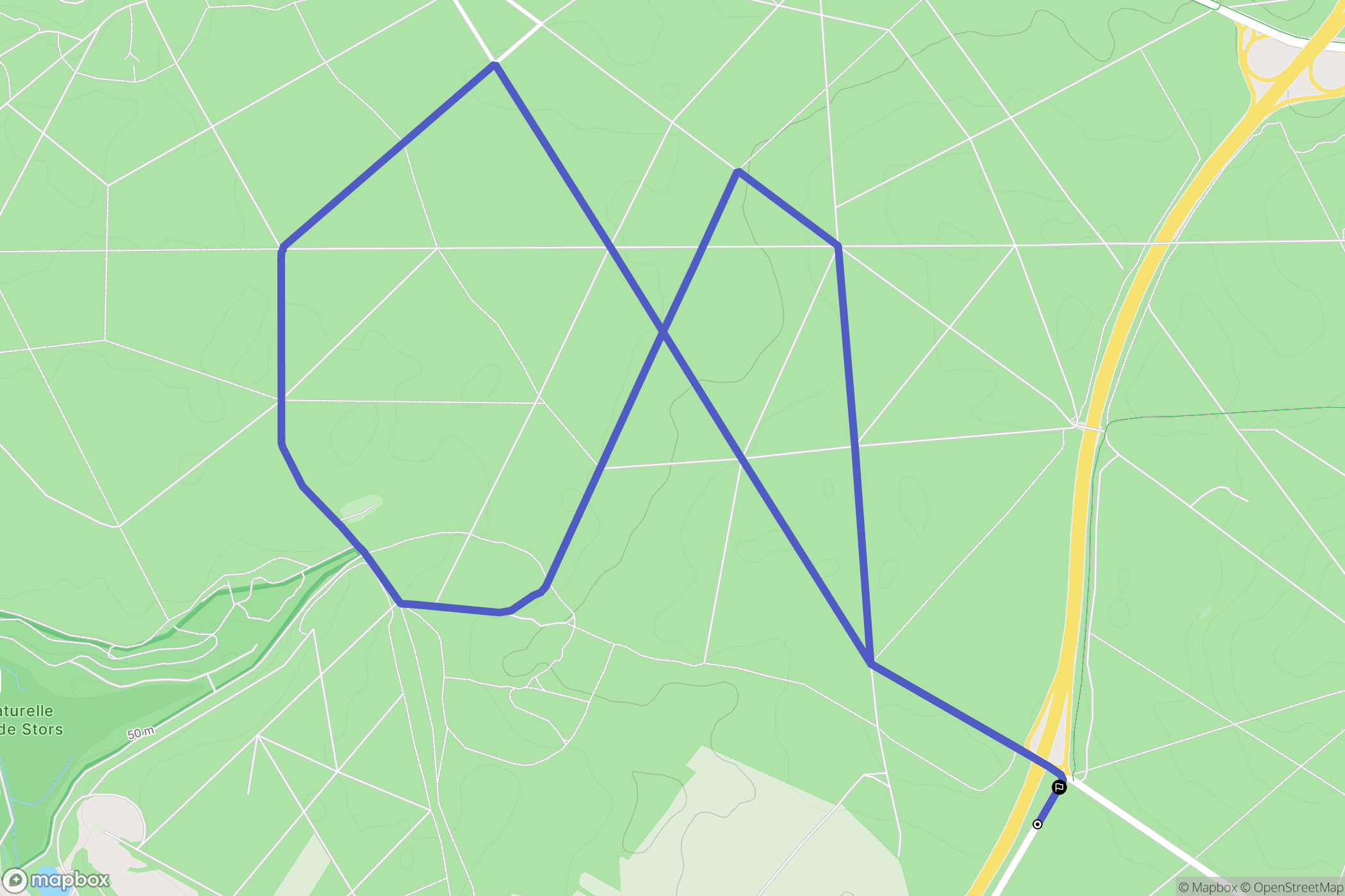 Villiers-Adam : carte du parcours de randonnée - France