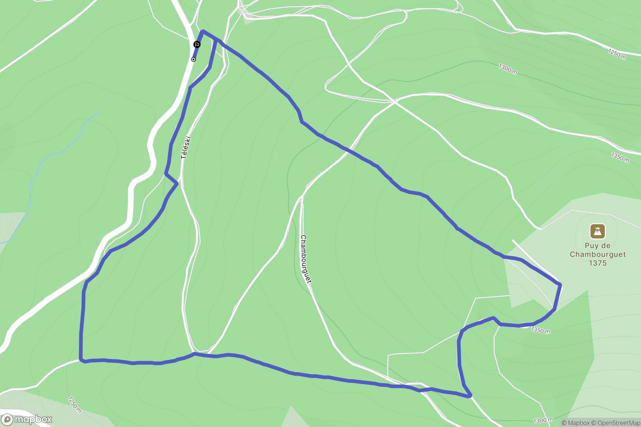 La Stèle : carte du parcours de randonnée - France