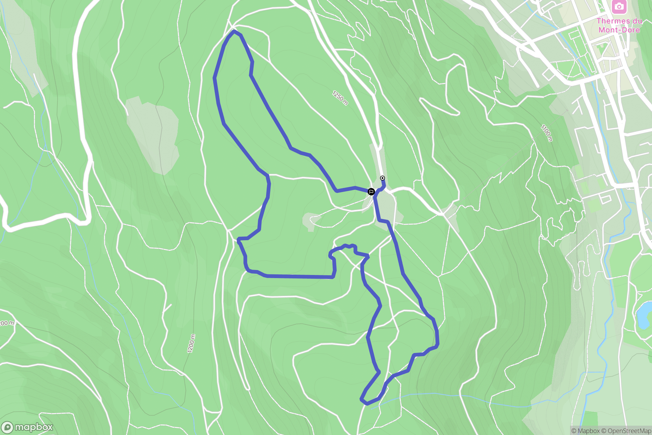 Mont-Dore : carte du parcours de randonnée - France