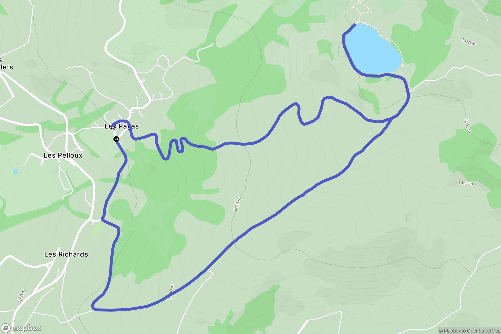 Saint-Bonnet-en-Champsaur : carte du parcours de randonnée - France