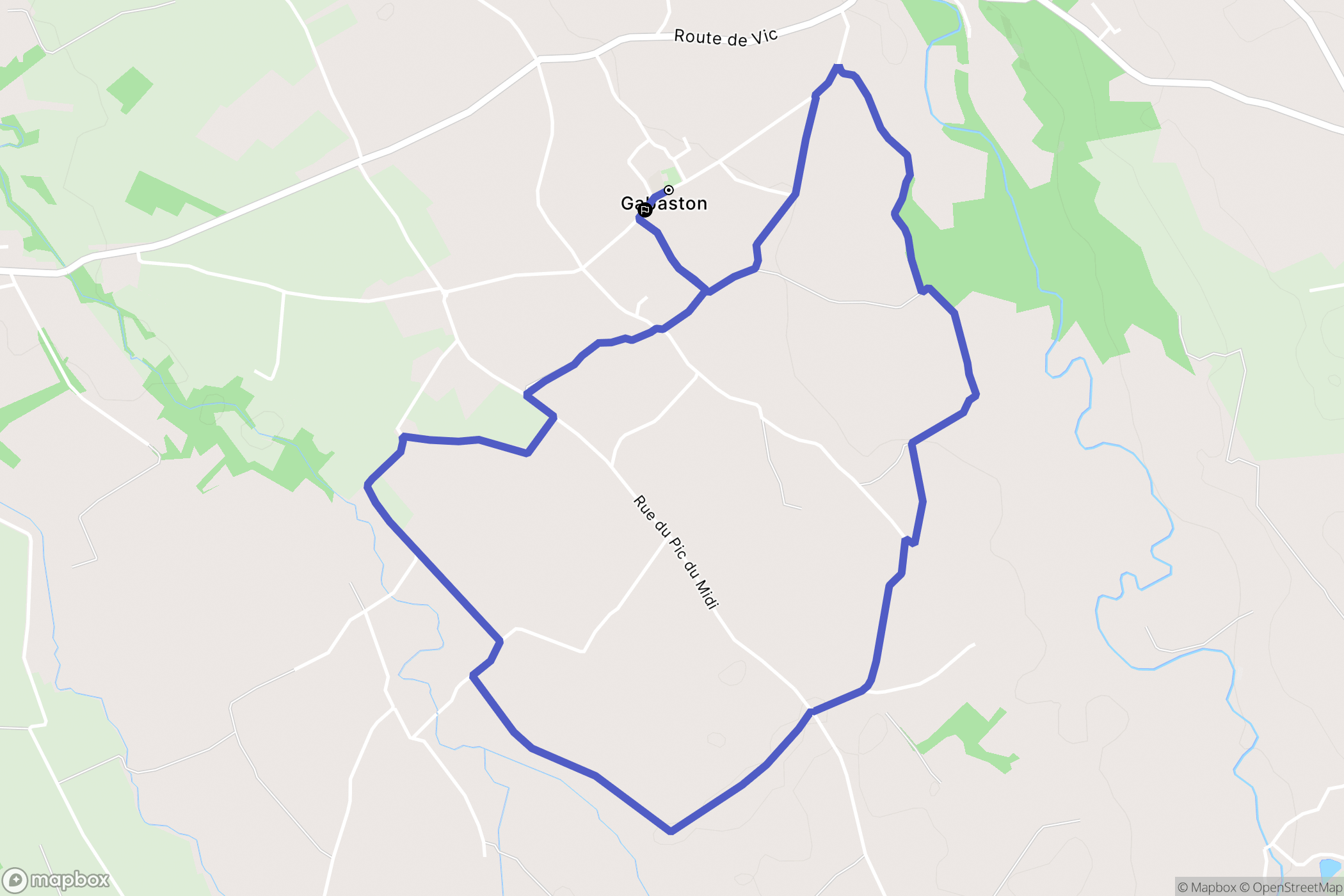 Gabaston : carte du parcours de randonnée - France