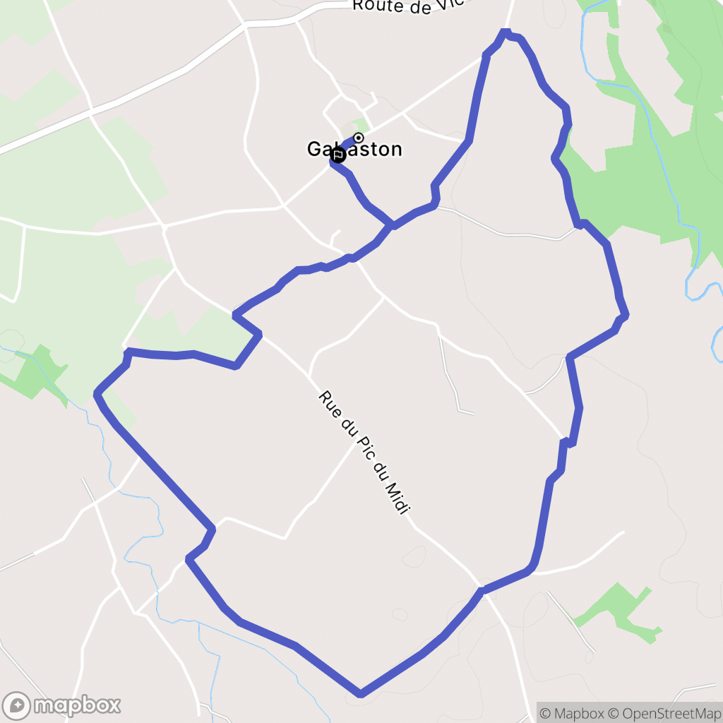 Gabaston : carte du parcours de randonnée - France