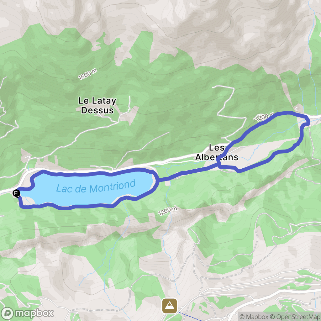 Montriond : carte du parcours de randonnée - France
