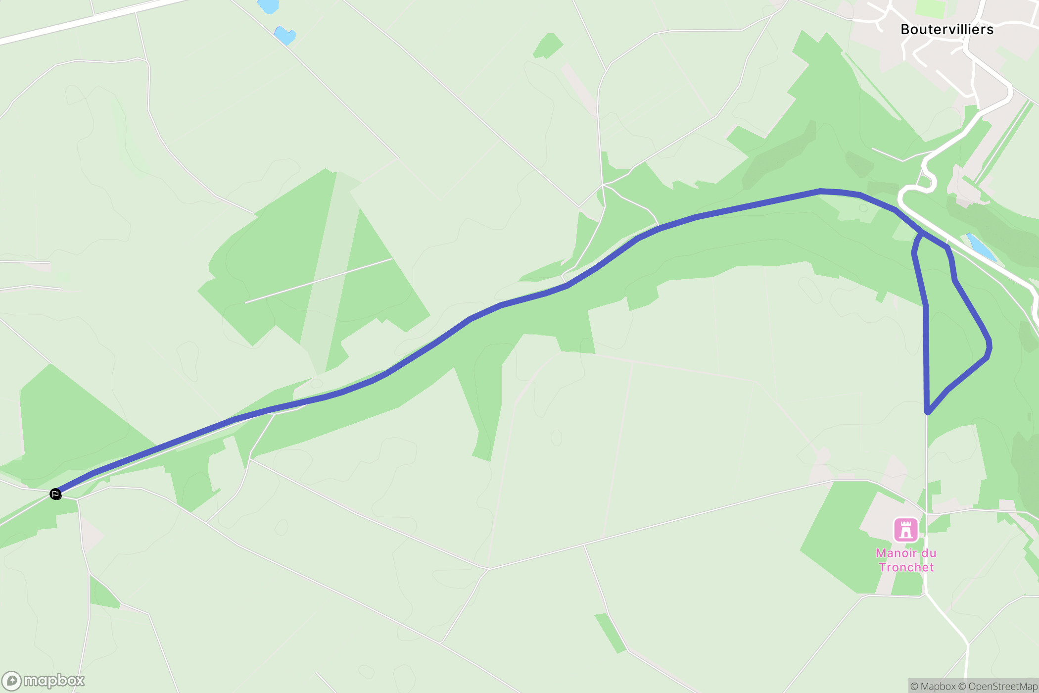 Plessis-Saint-Benoist : carte du parcours de randonnée - France