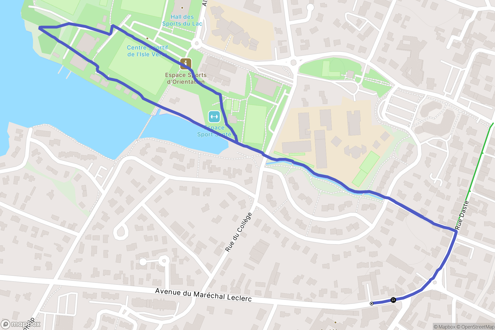 Soustons : carte du parcours de randonnée - France