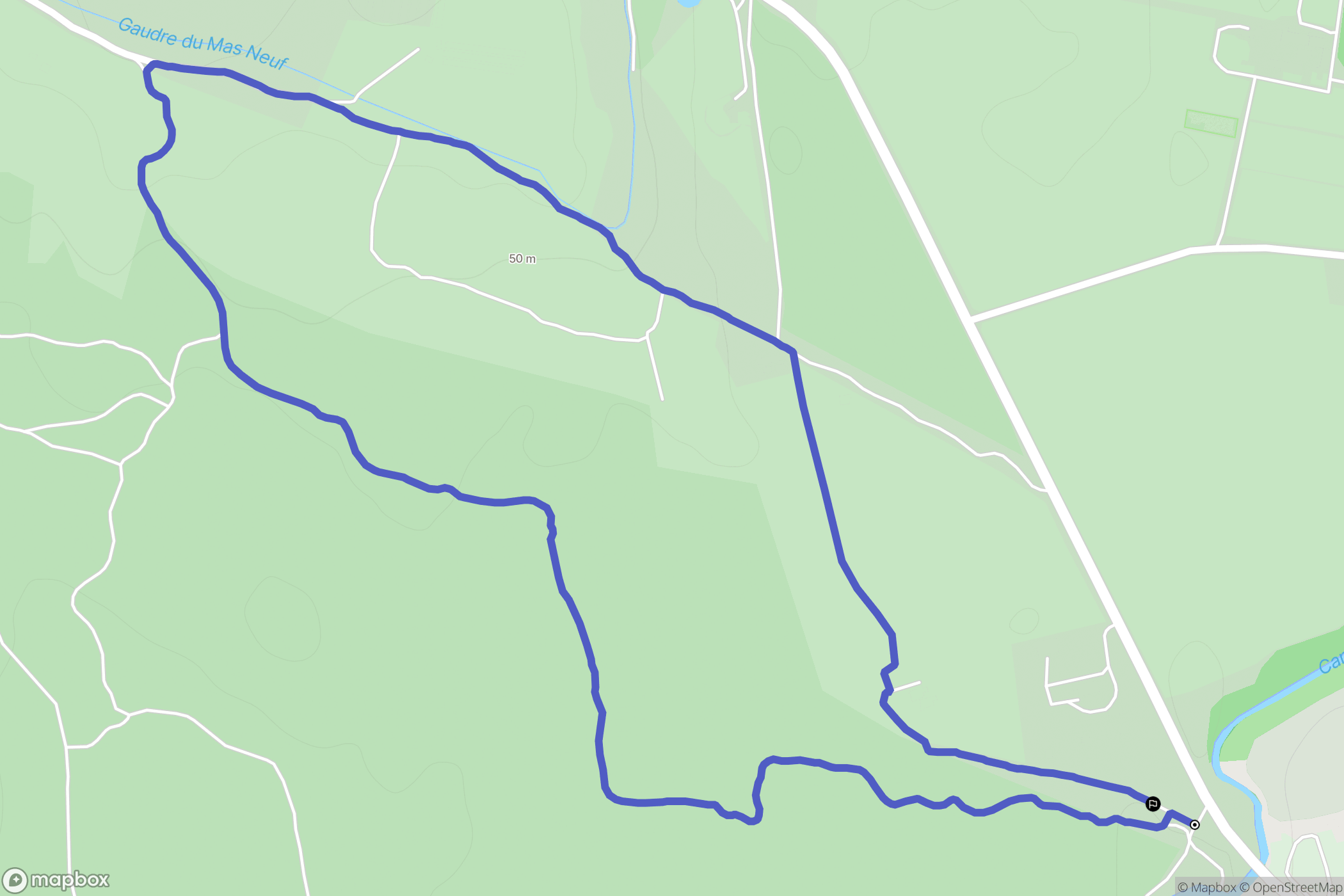 Saint-Martin-de-Crau : carte du parcours de randonnée - France