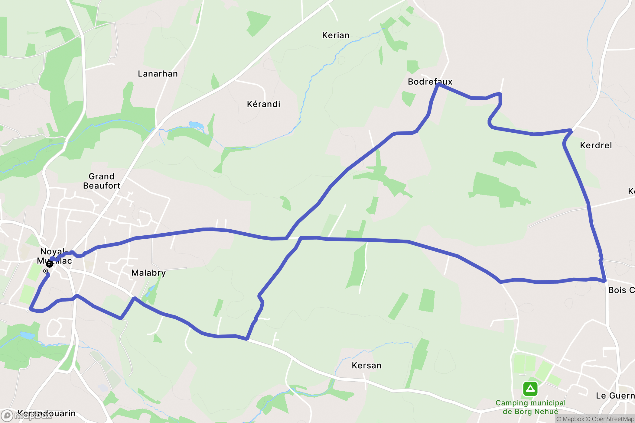 Noyal-Muzillac : carte du parcours de randonnée - France