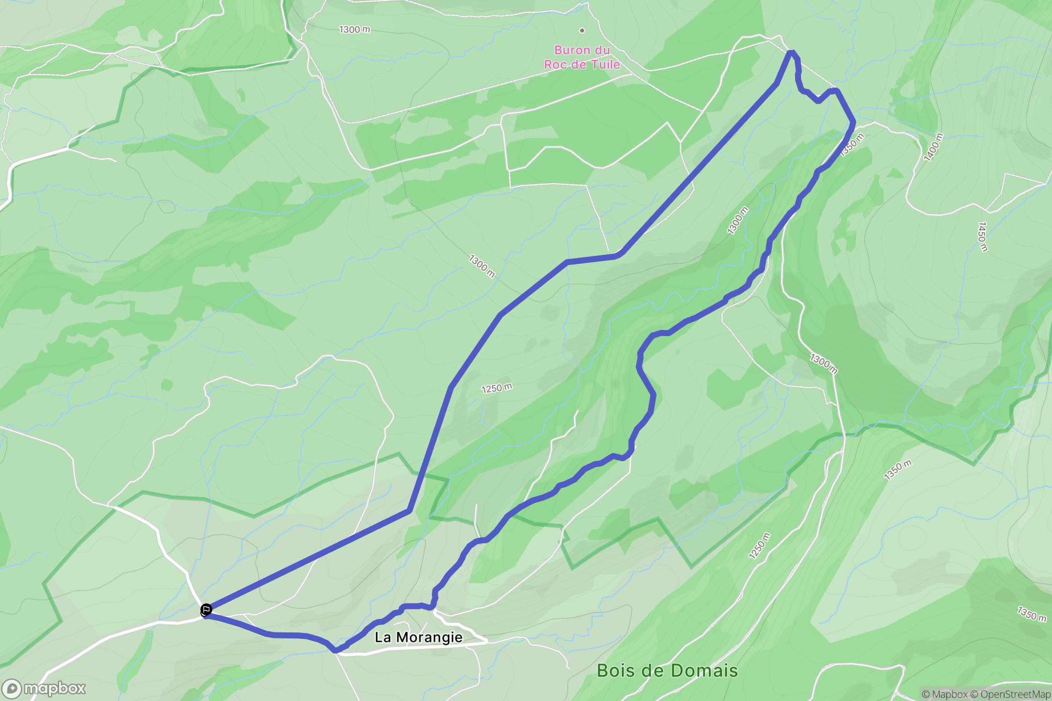 Chastreix : carte du parcours de randonnée - France