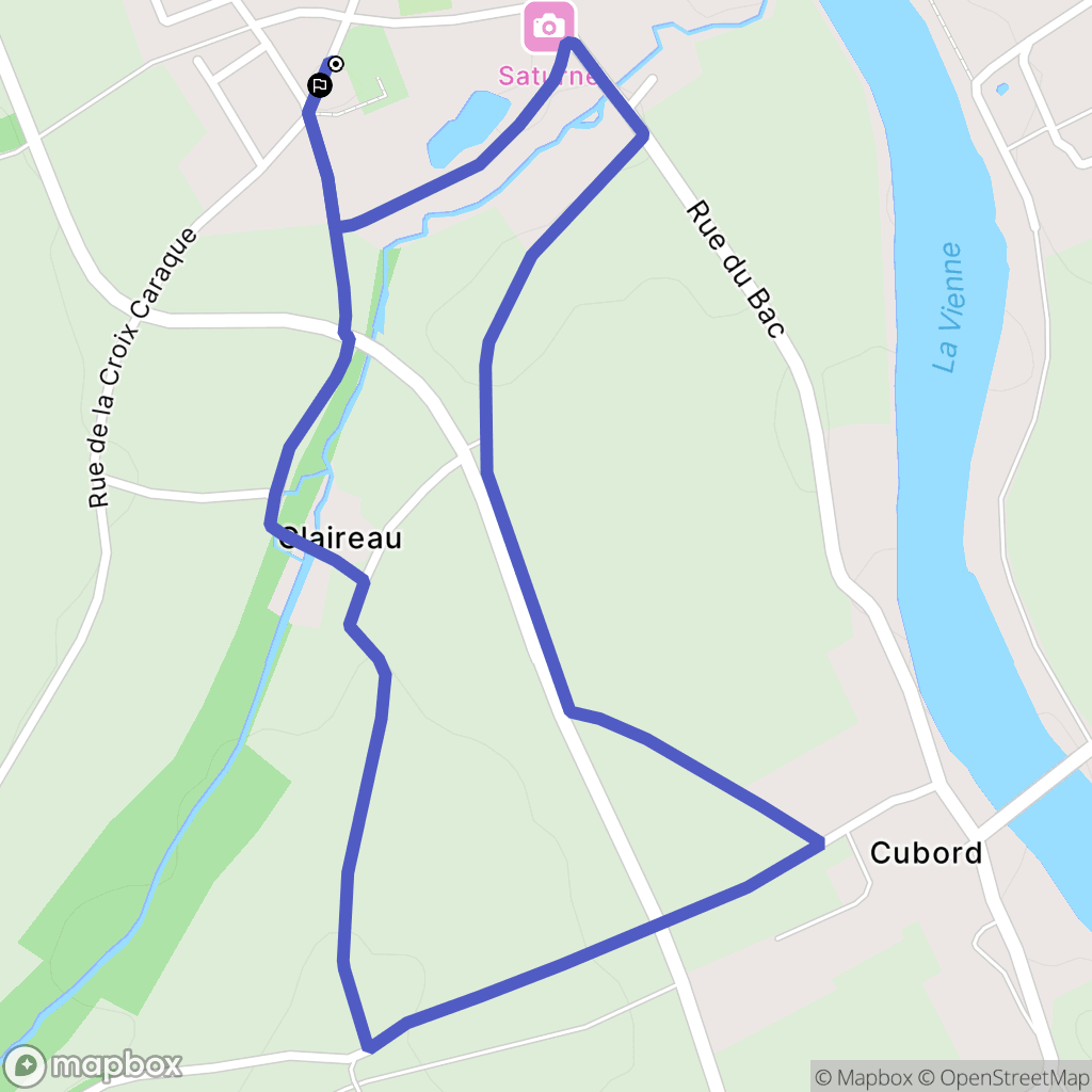 Valdivienne : carte du parcours de randonnée - France
