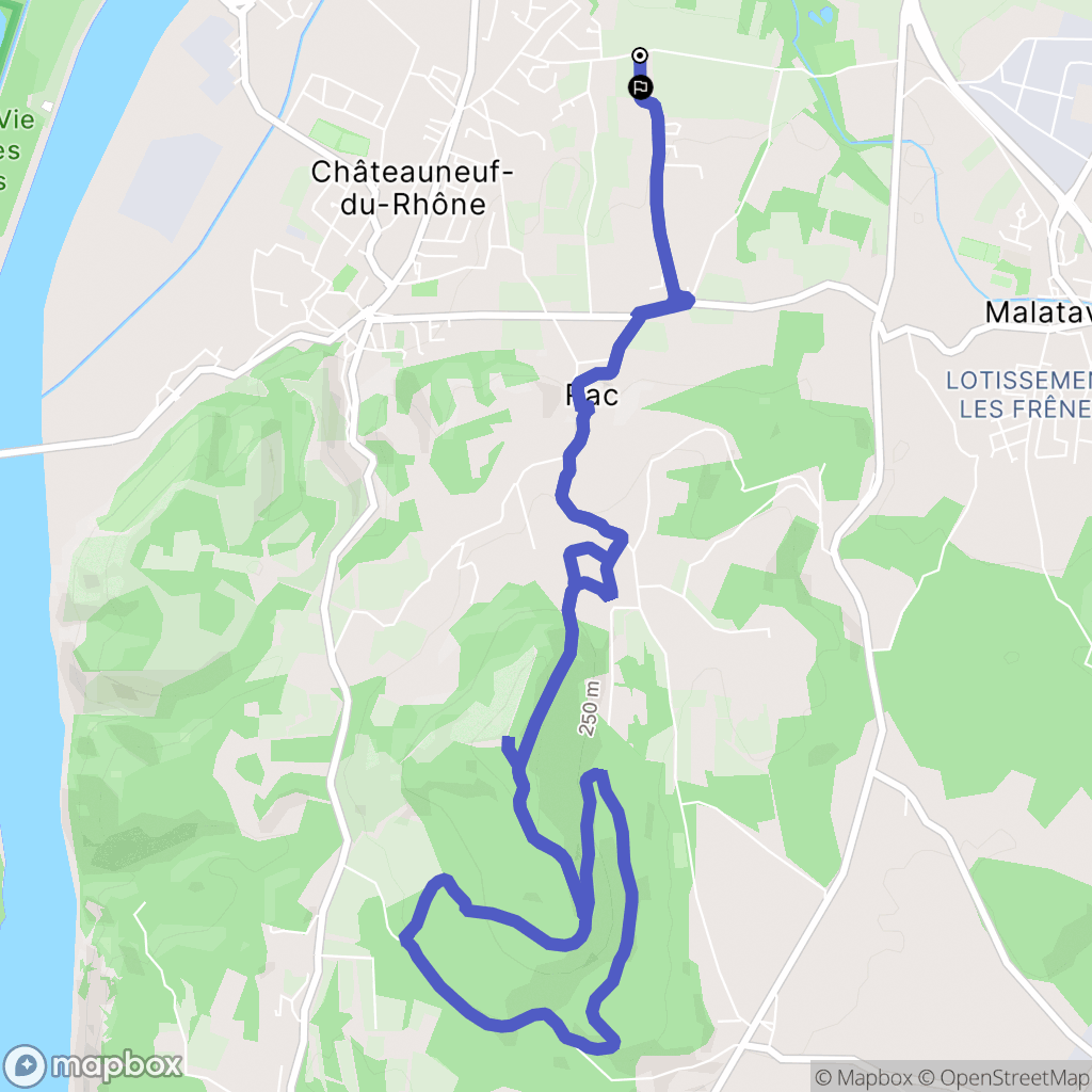 Malataverne : carte du parcours de randonnée - France