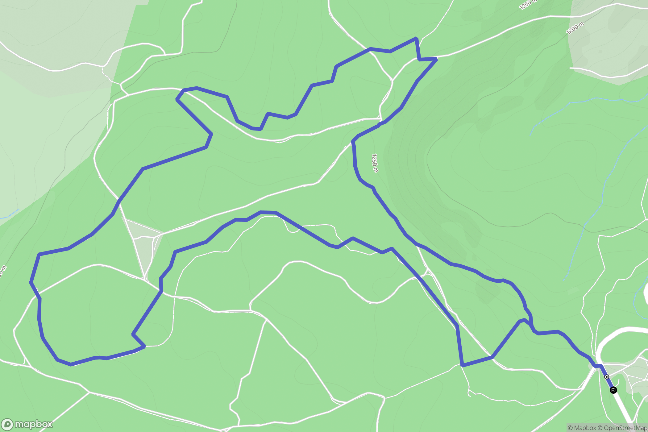La Tour-d'Auvergne : carte du parcours de randonnée - France