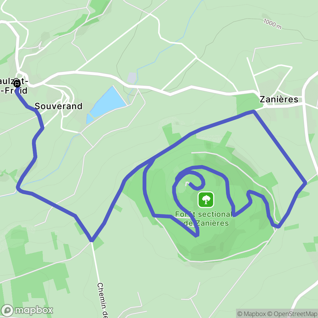 Saulzet-le-Froid : carte du parcours de randonnée - France