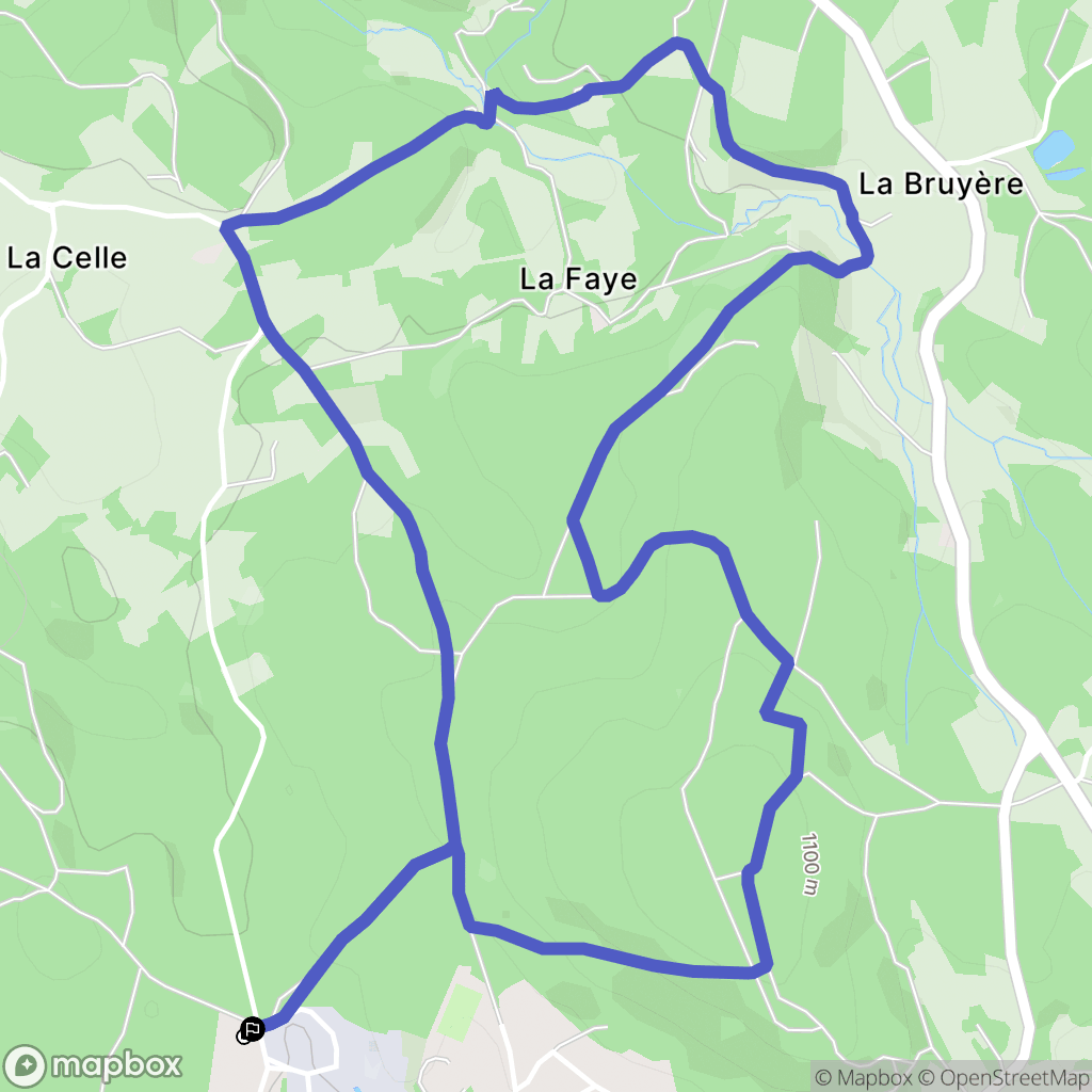 Le Chambon-sur-Lignon : carte du parcours de randonnée - France