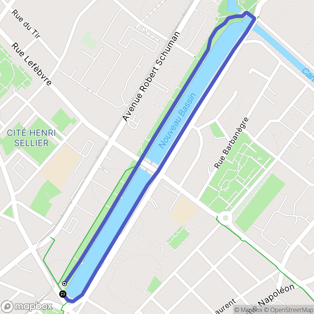 Mulhouse : carte du parcours de randonnée - France