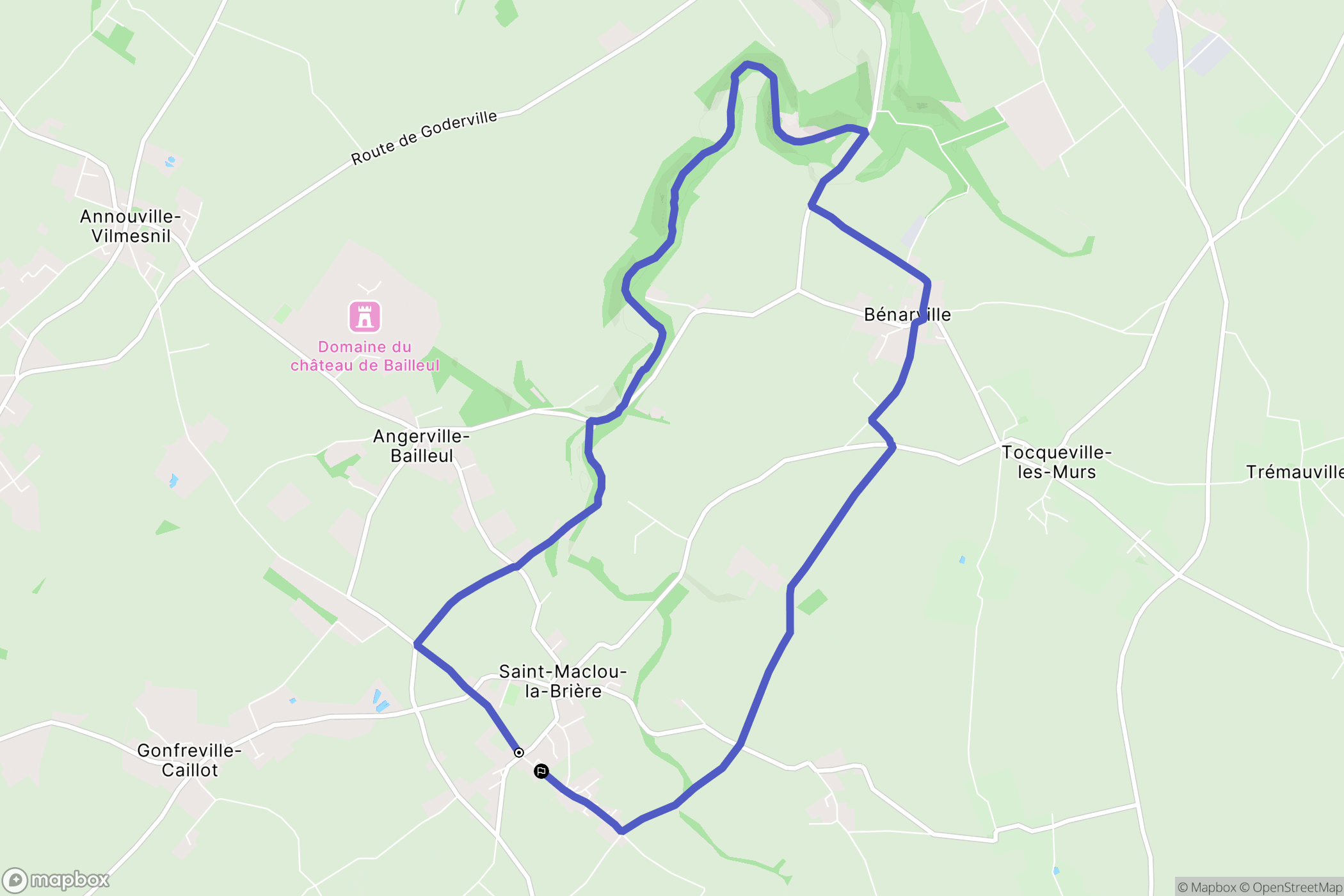 Saint-Maclou-la-Brière : carte du parcours de randonnée - France