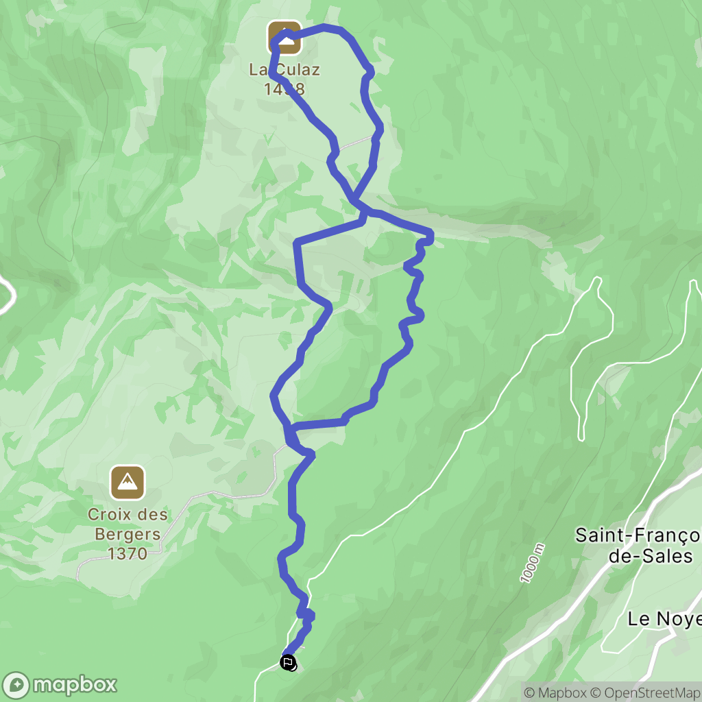 Saint-François-de-Sales : carte du parcours de randonnée - France