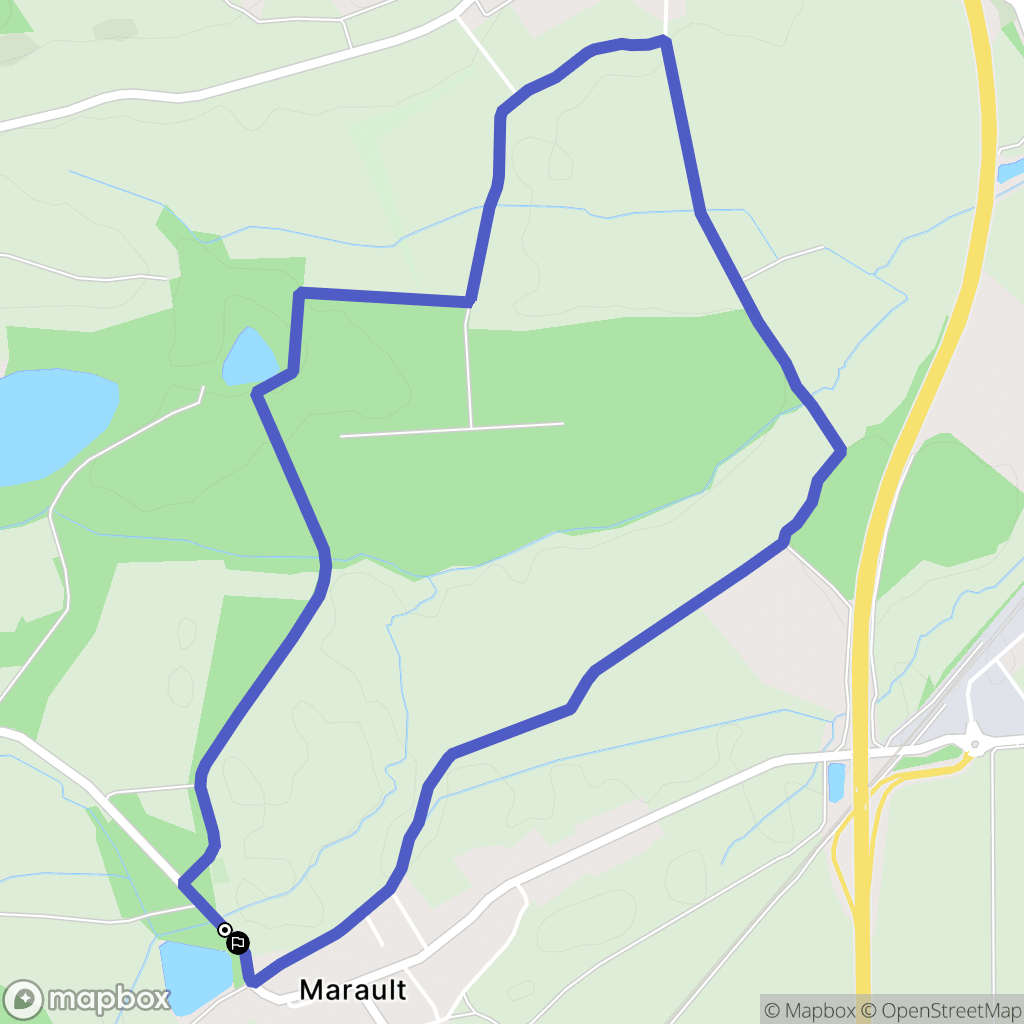 Bologne : carte du parcours de randonnée - France