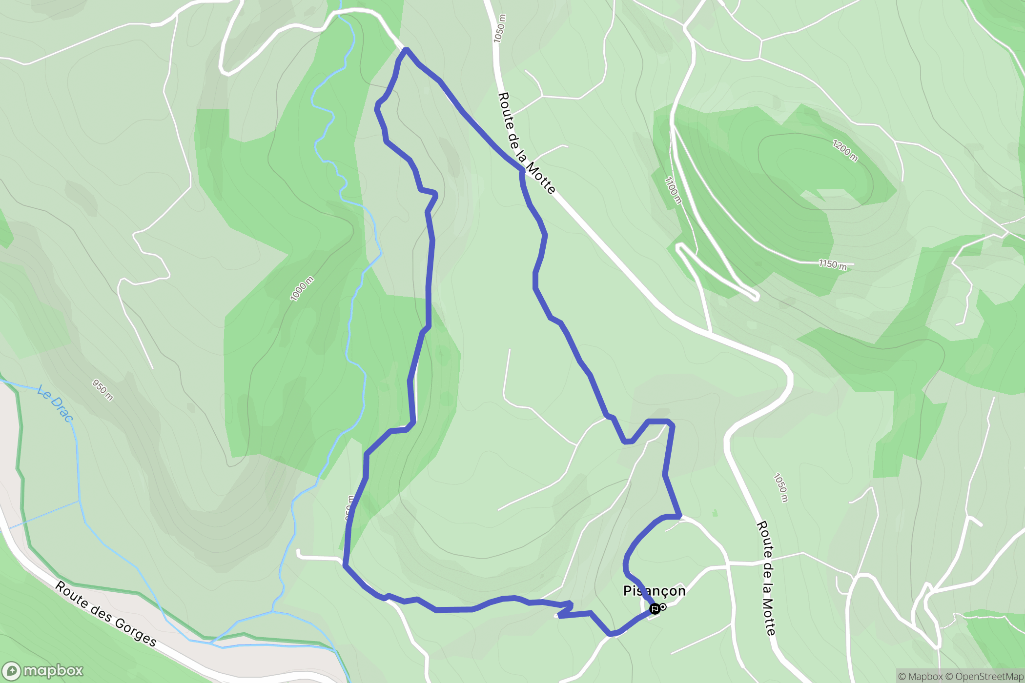 Saint-Bonnet-en-Champsaur : carte du parcours de randonnée - France