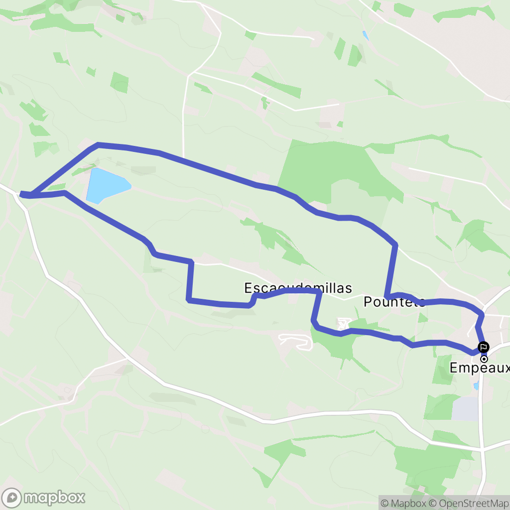Empeaux : carte du parcours de randonnée - France