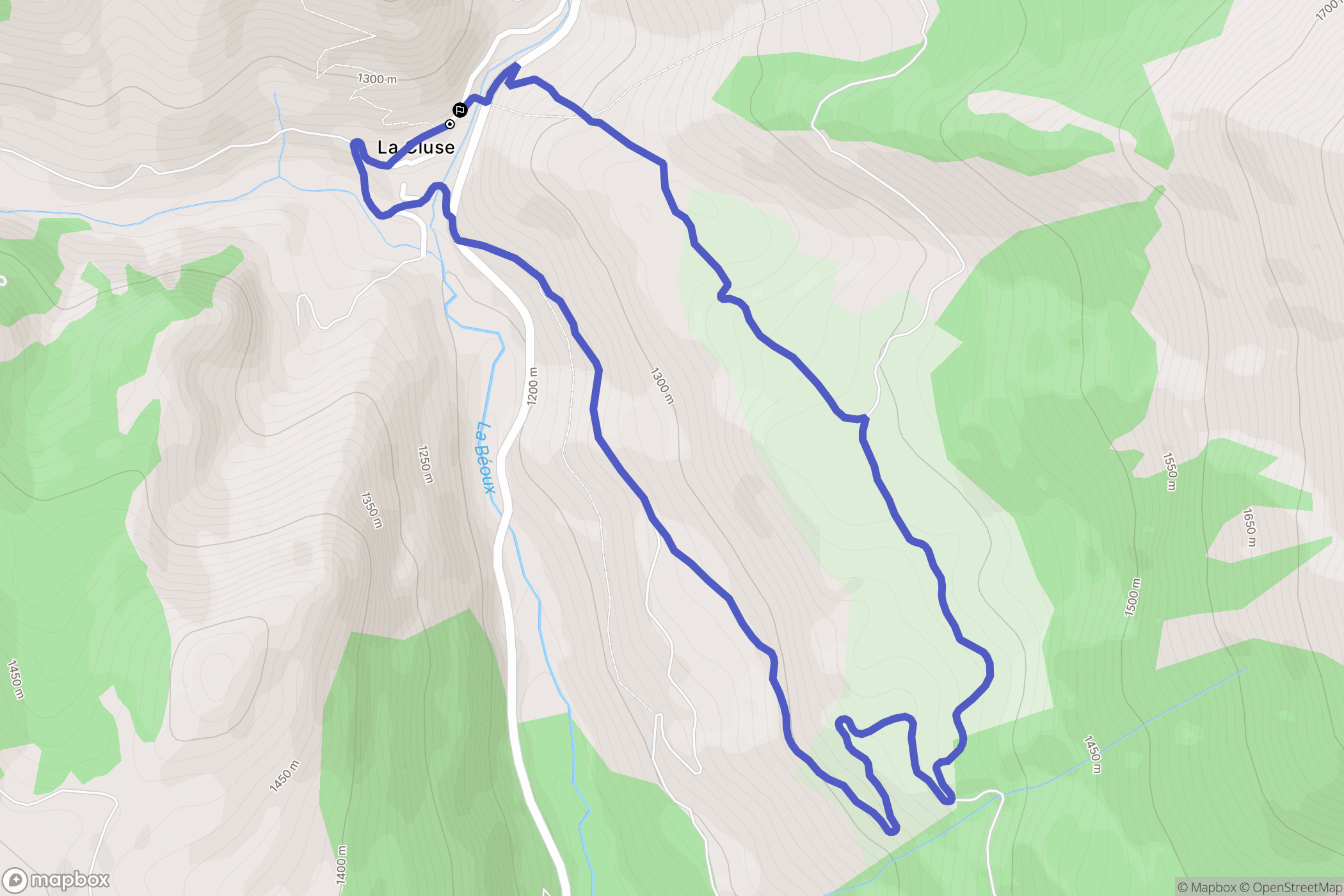Le Dévoluy : carte du parcours de randonnée - France