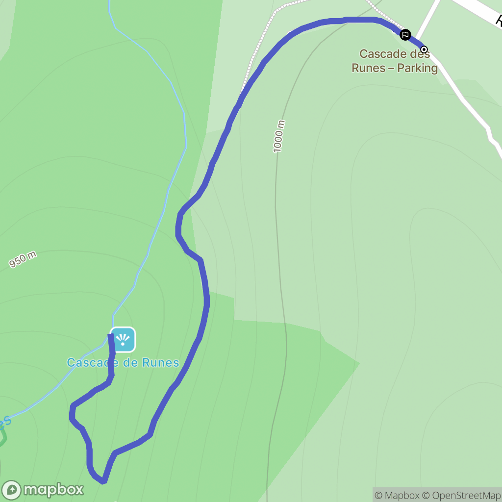 Pont-de-Montvert-Sud-Mont-Lozère : carte du parcours de randonnée - France