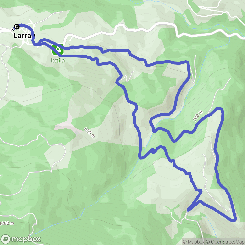 Larrau : carte du parcours de randonnée - France