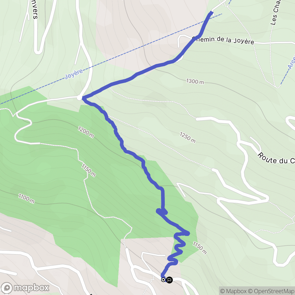 Le Grand-Bornand : carte du parcours de randonnée - France