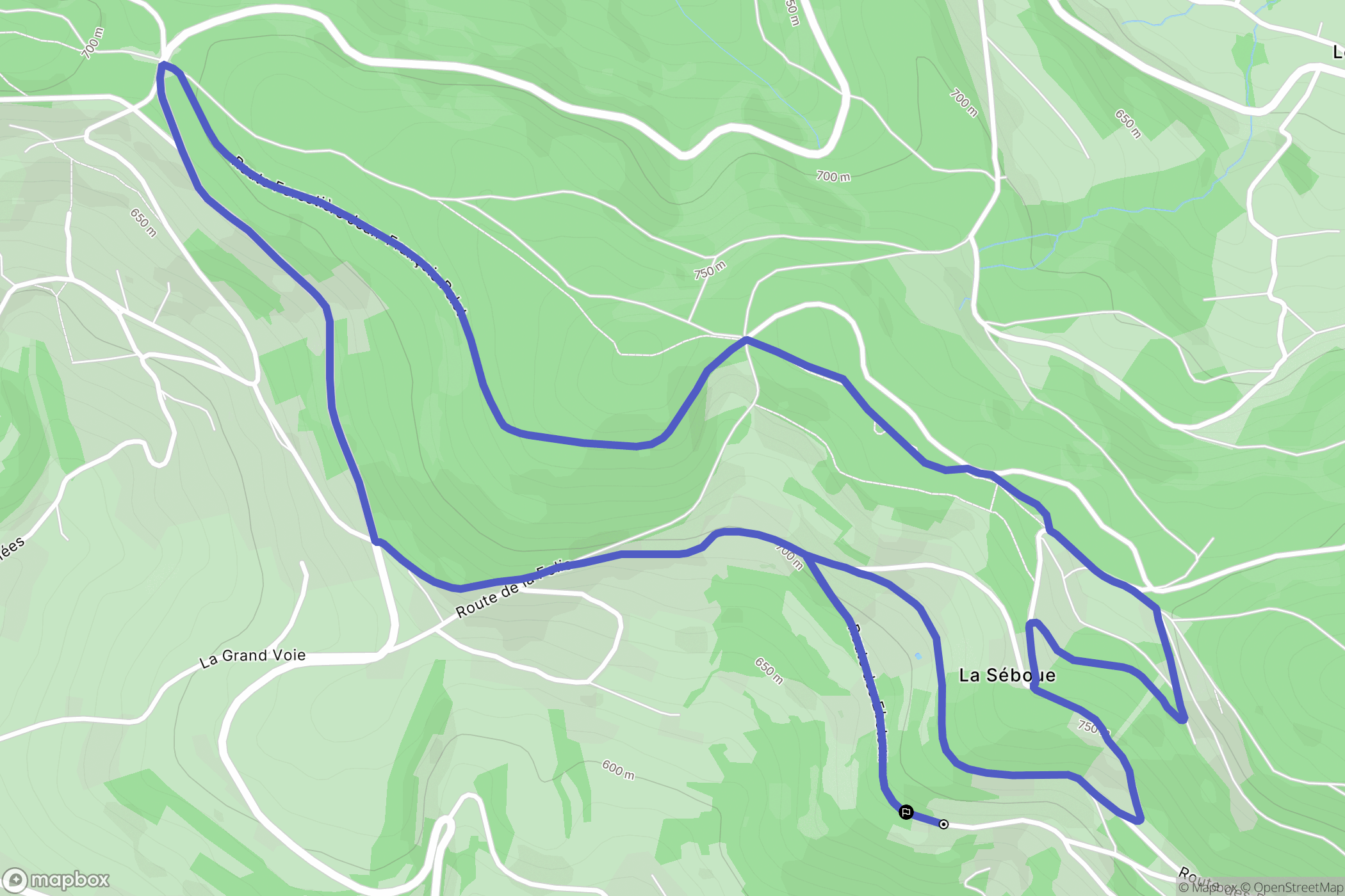 Fraize : carte du parcours de randonnée - France