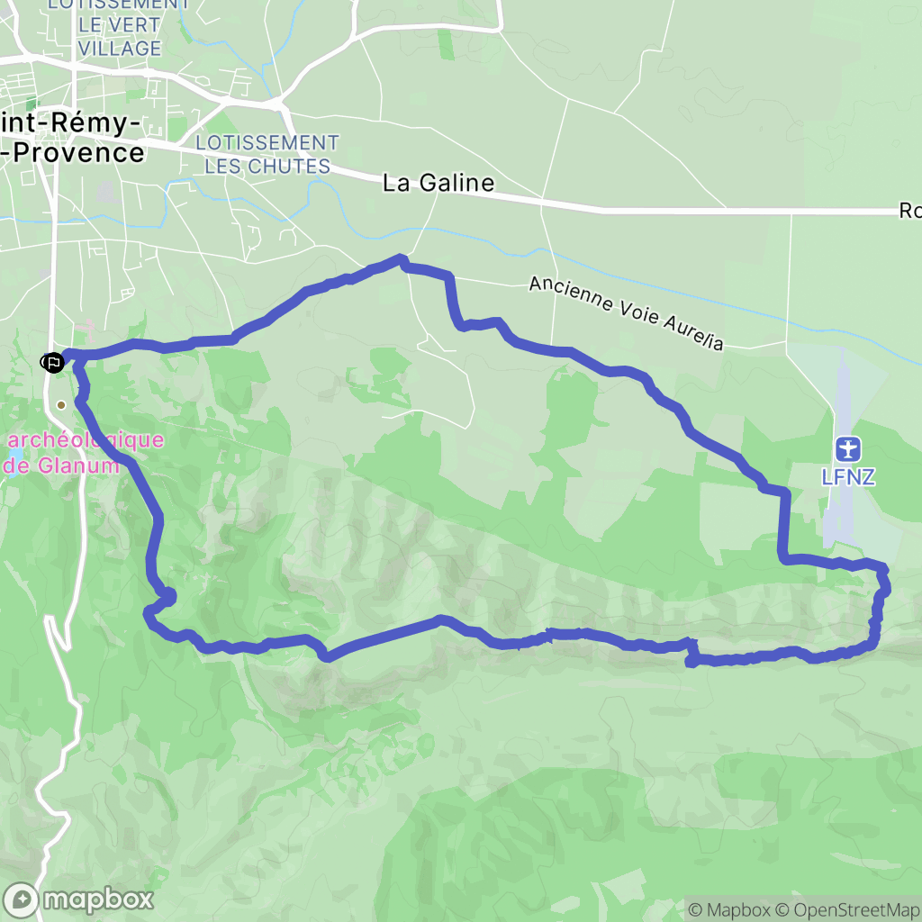 Saint-Rémy-de-Provence : carte du parcours de randonnée - France