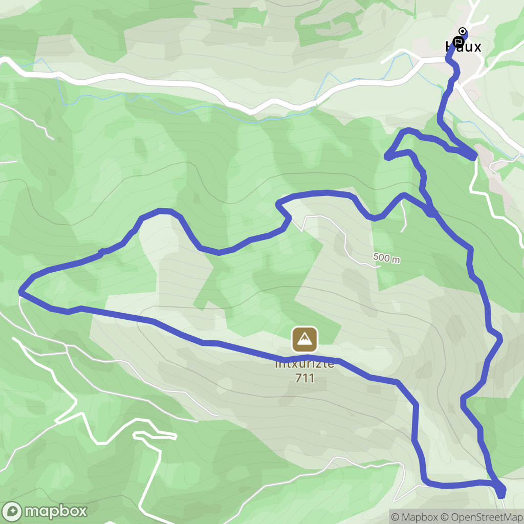 Haux : carte du parcours de randonnée - France