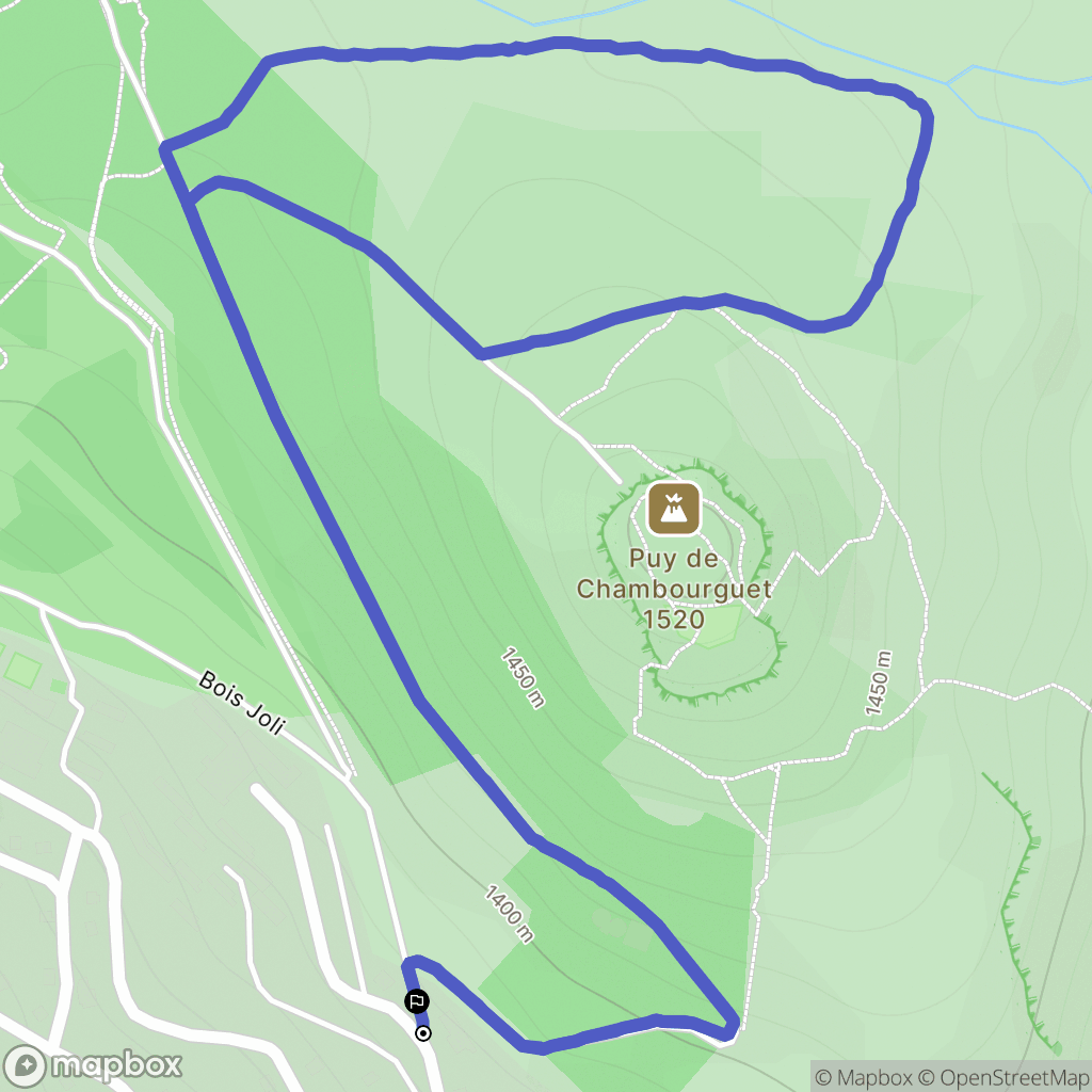 Super-Besse : carte du parcours de randonnée - France