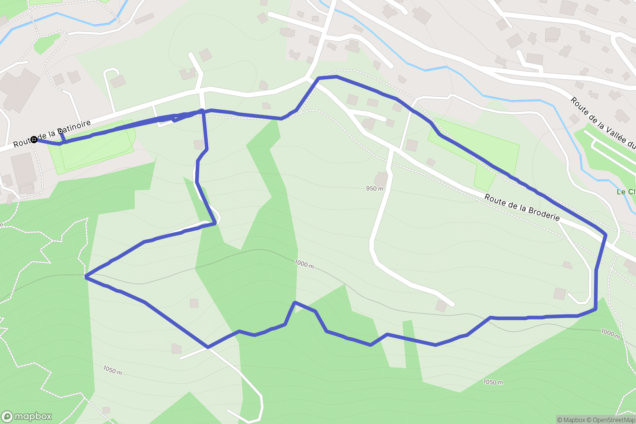 Le Grand-Bornand : carte du parcours de randonnée - France