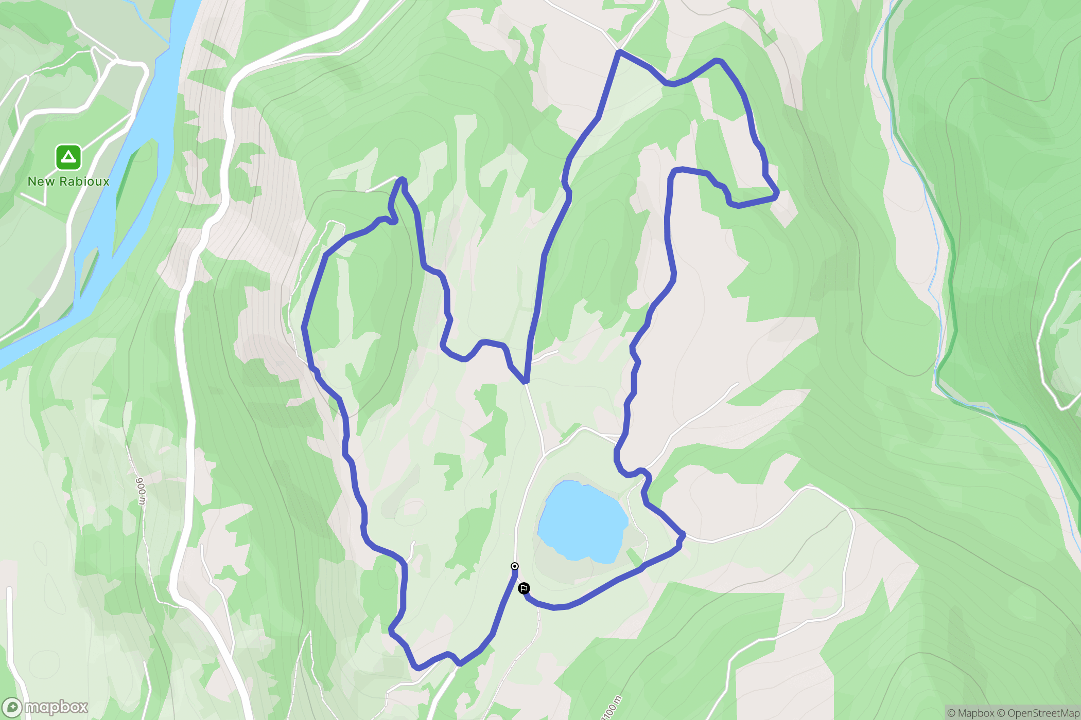 Saint-André-d'Embrun : carte du parcours de randonnée - France