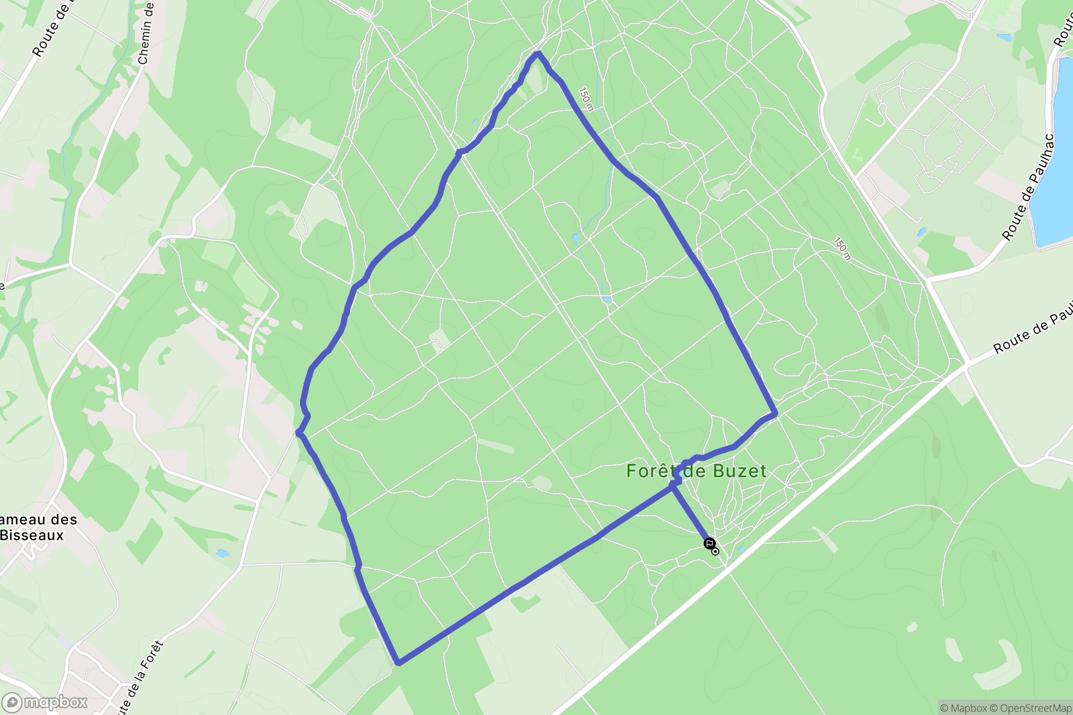 Buzet-sur-Tarn : carte du parcours de randonnée - France