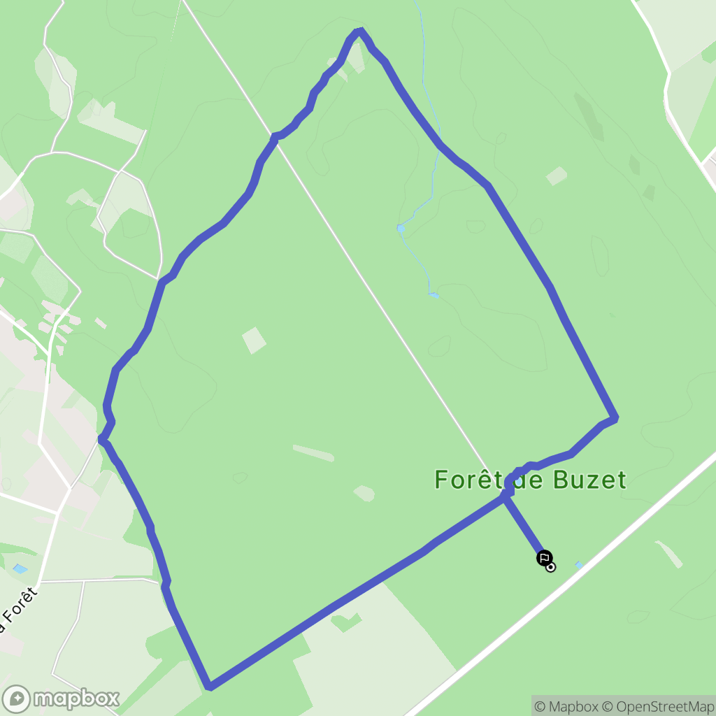 Buzet-sur-Tarn : carte du parcours de randonnée - France