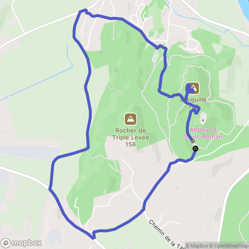 Beaucaire : carte du parcours de randonnée - France