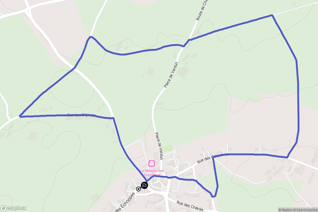 Chassignolles : carte du parcours de randonnée - France