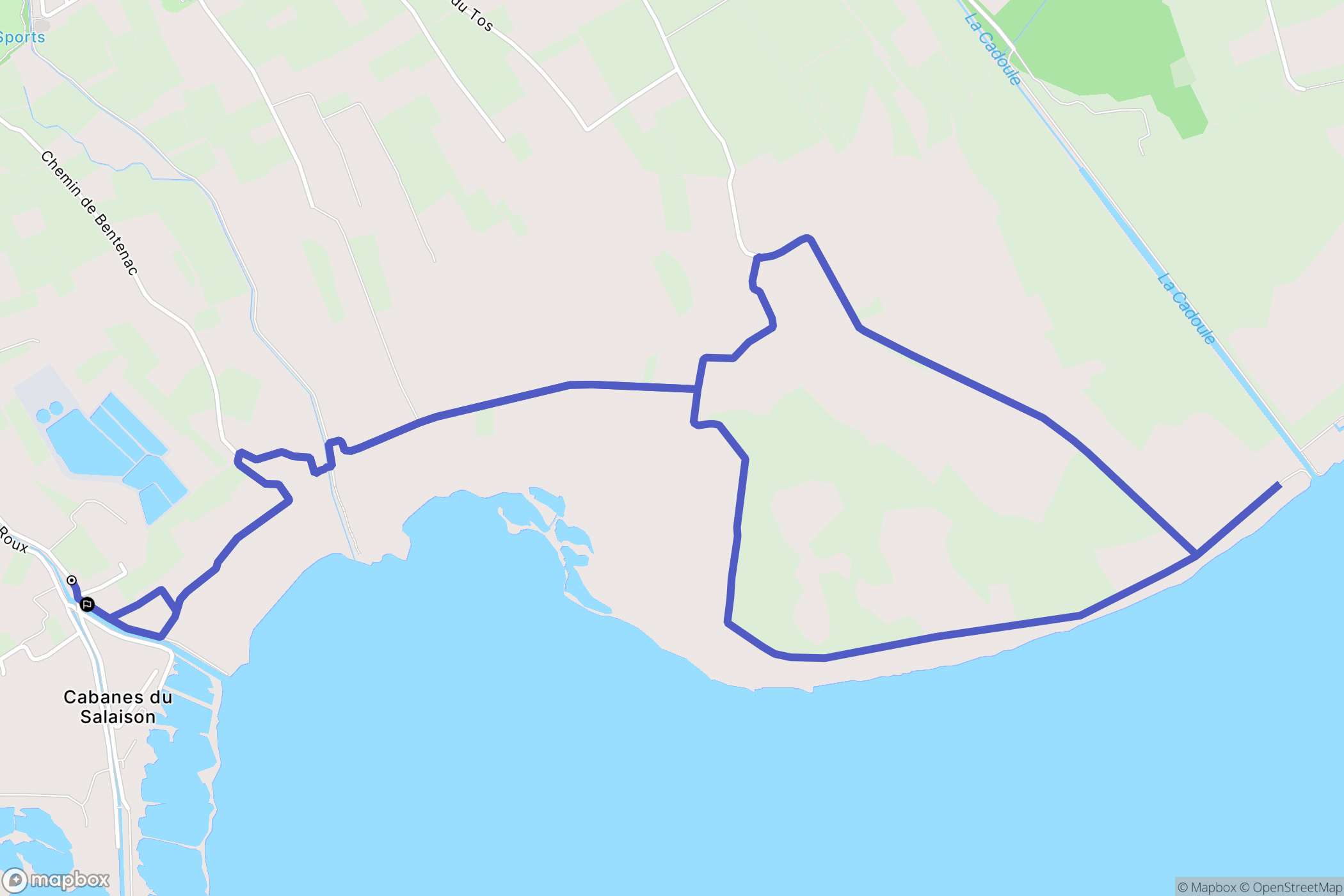 Mauguio : carte du parcours de randonnée - France
