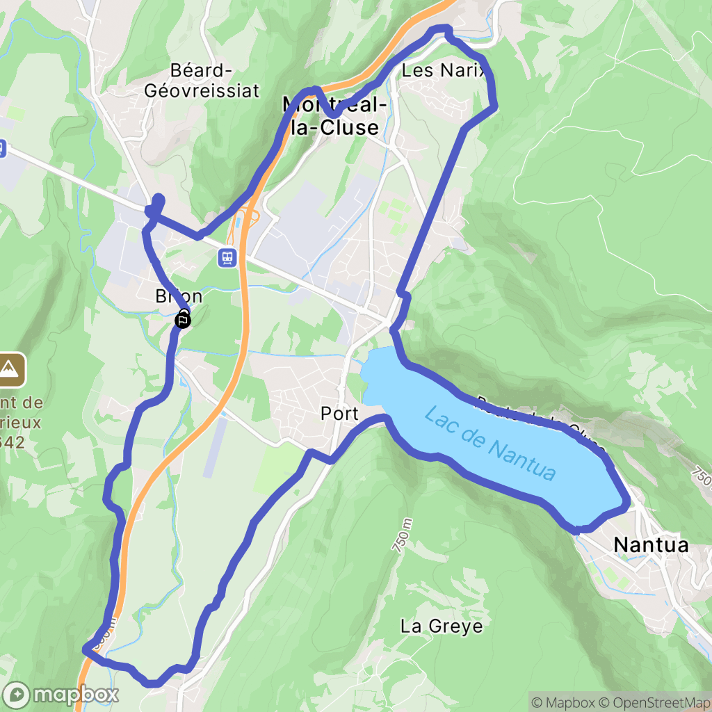Brion : carte du parcours de randonnée - France