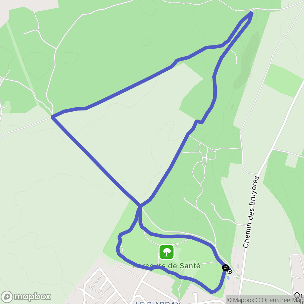 Charvieu-Chavagneux : carte du parcours de randonnée - France