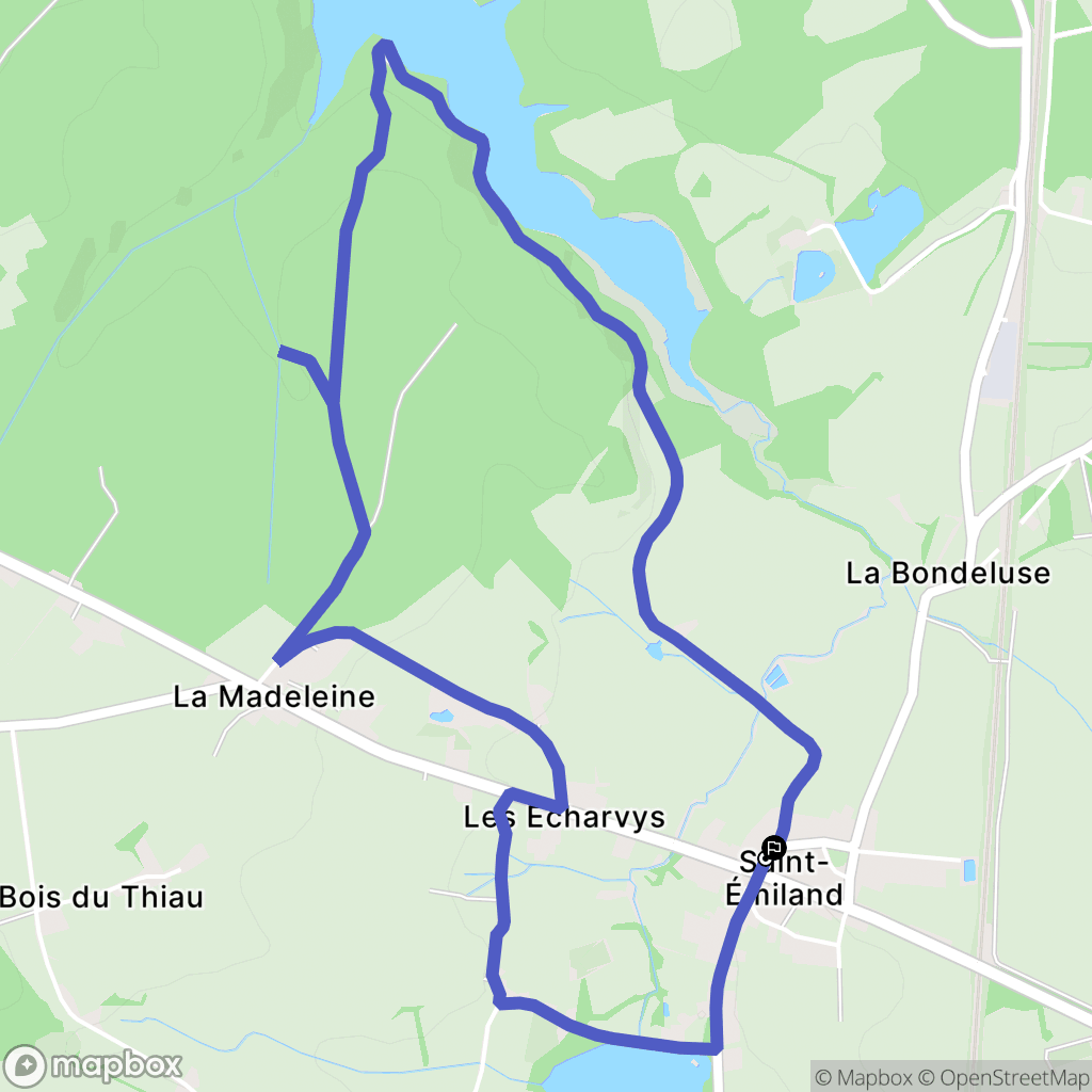 Saint-Émiland : carte du parcours de randonnée - France
