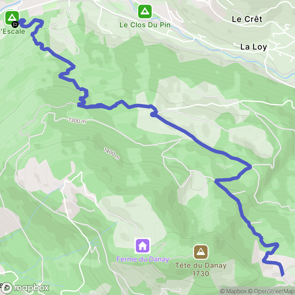 Le Grand-Bornand : carte du parcours de randonnée - France