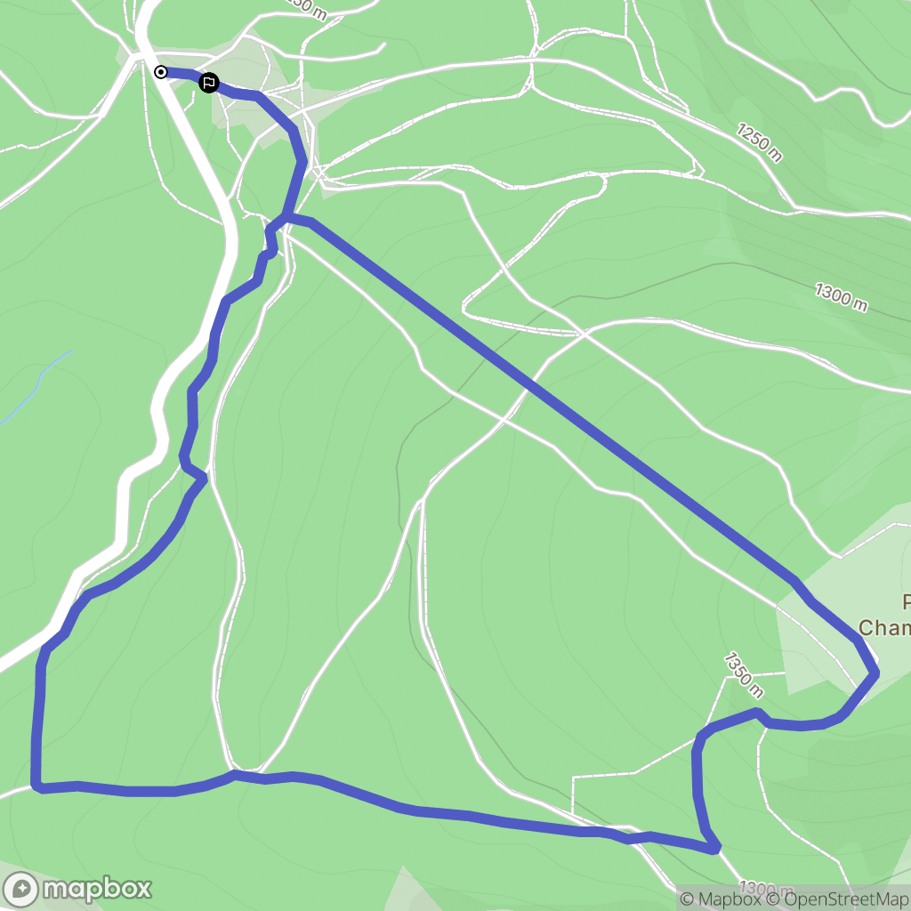La Tour-d'Auvergne : carte du parcours de randonnée - France