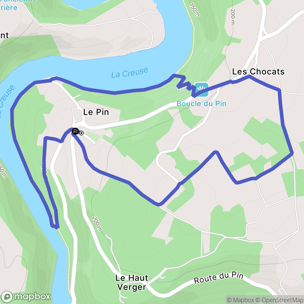Badecon-le-Pin : carte du parcours de randonnée - France
