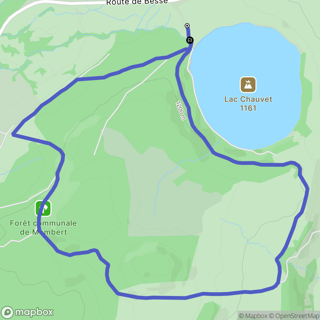 Picherande : carte du parcours de randonnée - France