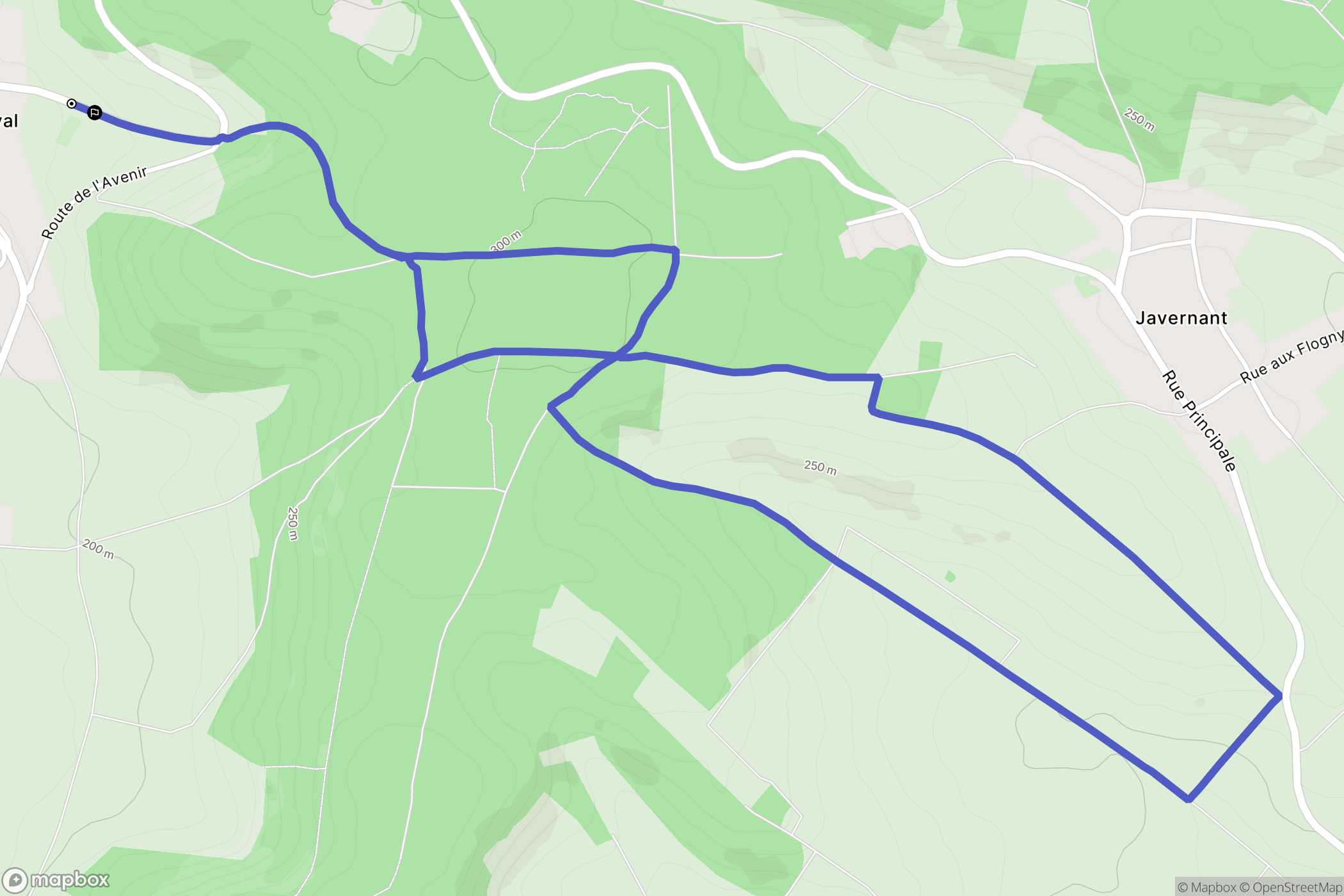 Sommeval : carte du parcours de randonnée - France