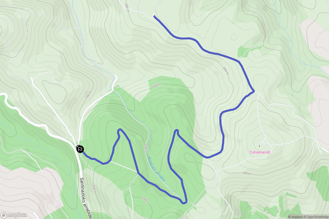 Sare : carte du parcours de randonnée - France