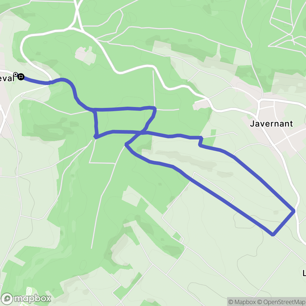 Sommeval : carte du parcours de randonnée - France